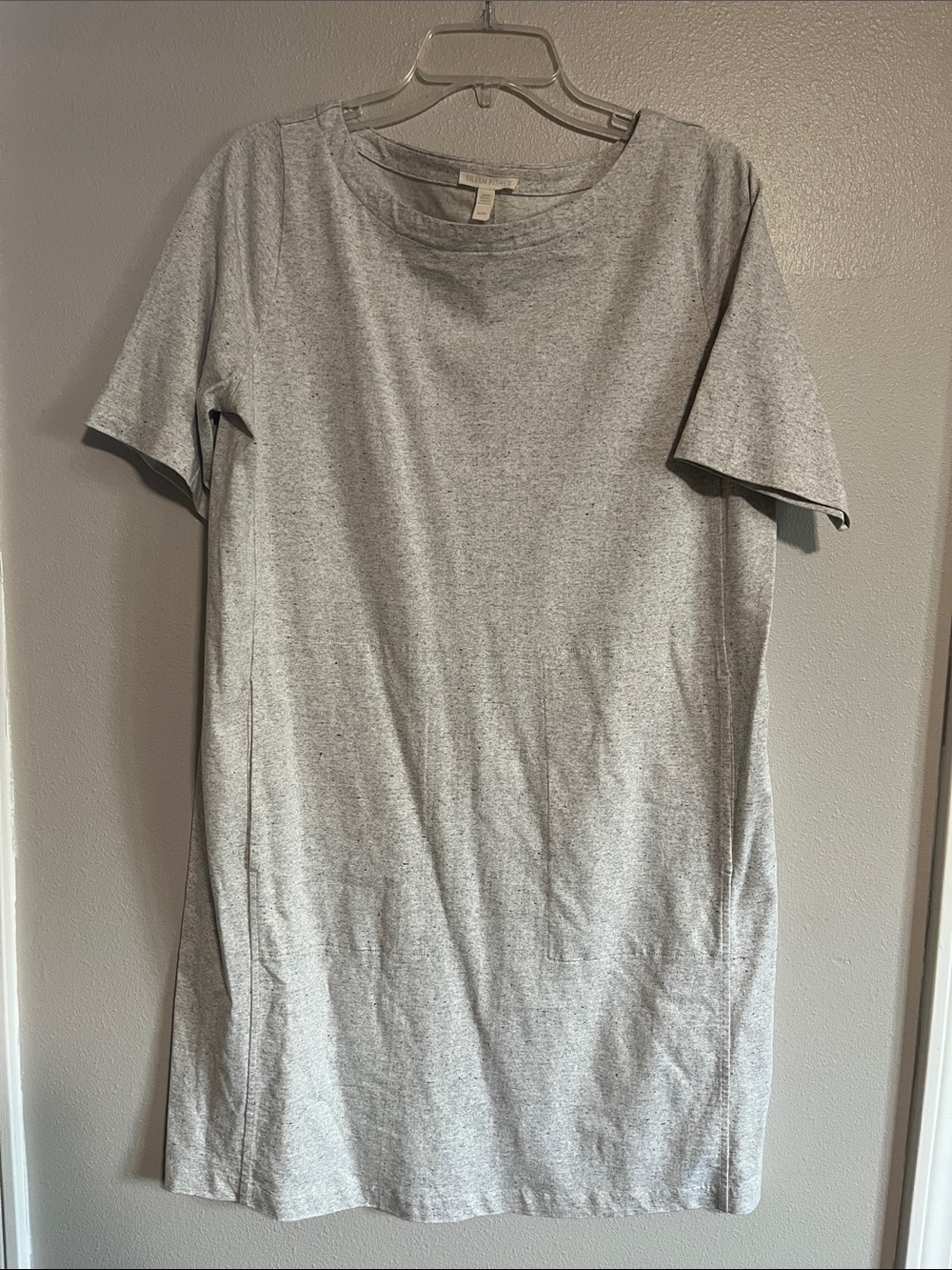 Eileen Fisher Pearl Speckled Organic Cotton Dress